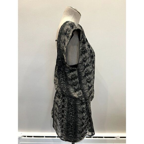 H&M Snake Print Backless Tunic in Black/Gray Size 4 - Picture 3 of 5